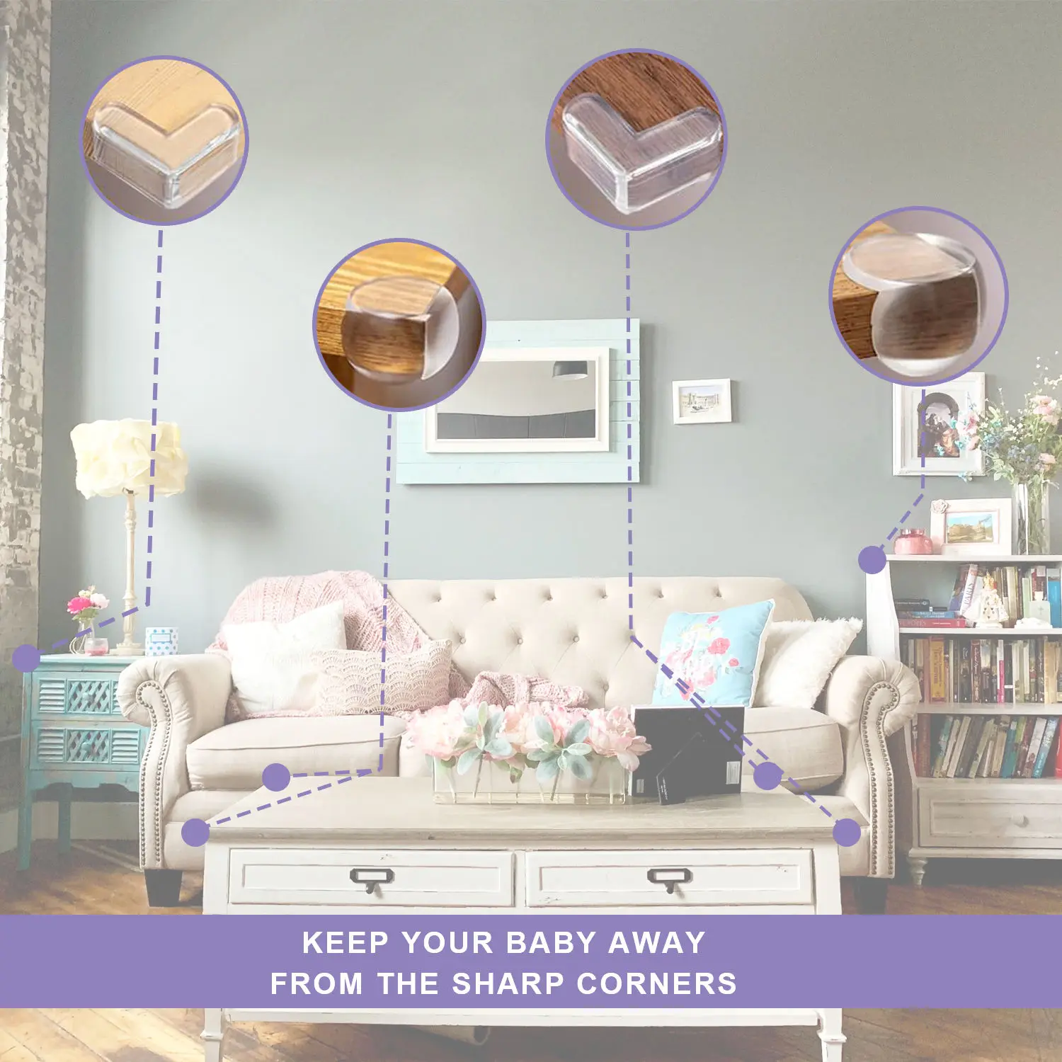 24Pcs Baby Safety Silicone Protector Table Corner Edge Protection Cover Electric Socket Protection Children Anticollision Guards