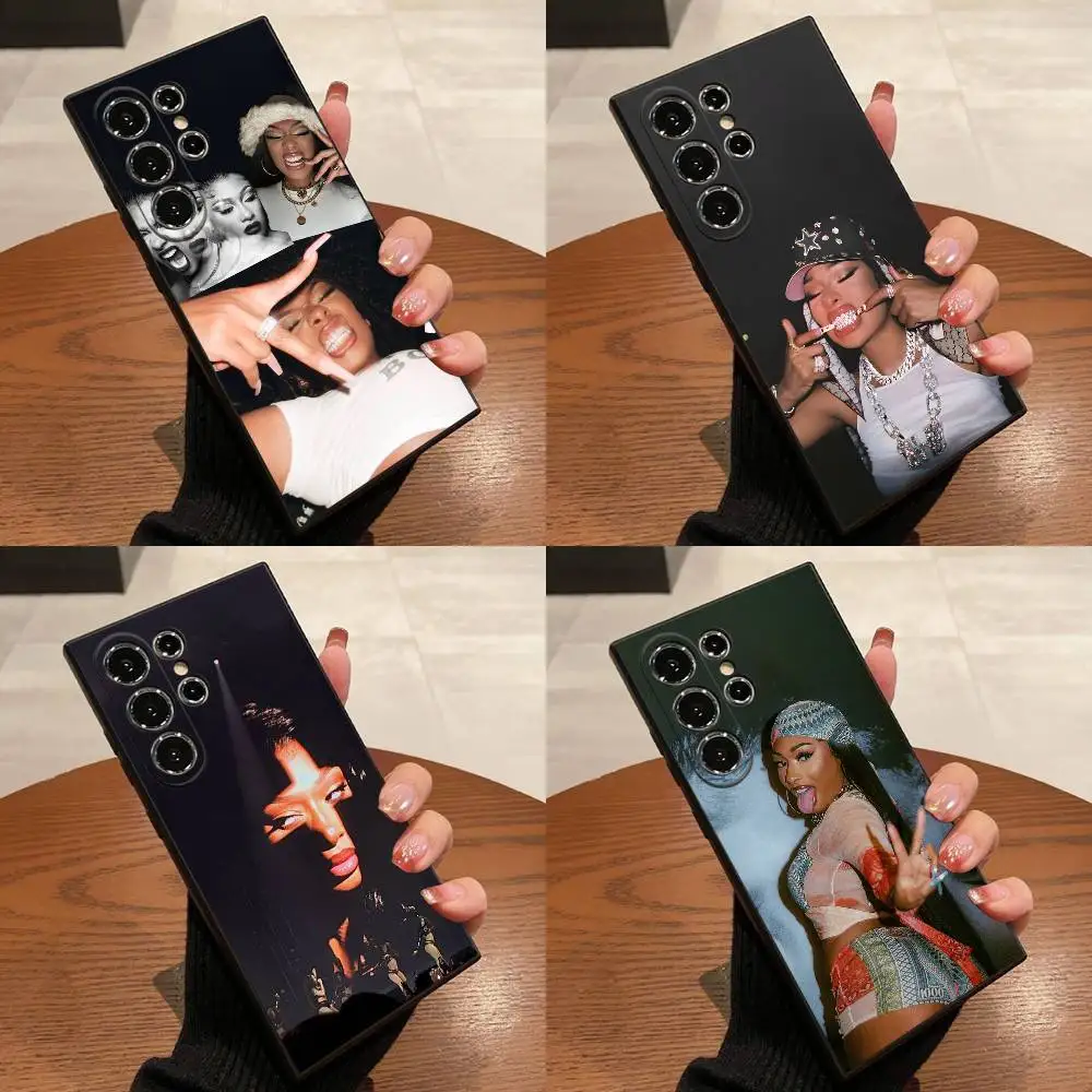 

M-Megan Thee Stallion Cross Phone Case For Samsung S25,S24,S21,S22,S23,S30,Ultra,S20,Plus,Fe,Lite,5G Black Box