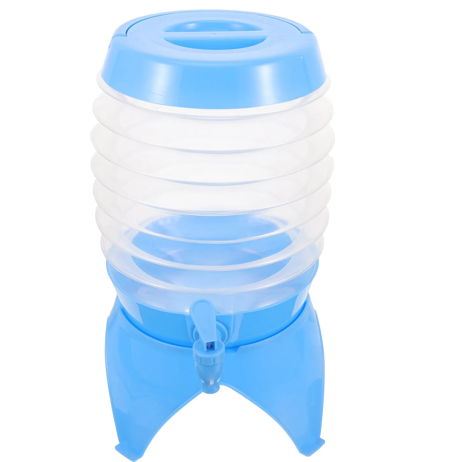 

Складной диспенсер для воды на 5 л, портативный контейнер для напитков для кемпинга, путешествий, использования на открытом воздухе, герметичный, для хранения песка и льда, синий