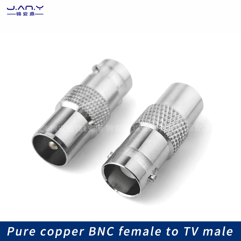 

Pure Copper BNC female to TV male RF coaxial video digital converter head Q9 female to antenna TV IEC/9.5 male