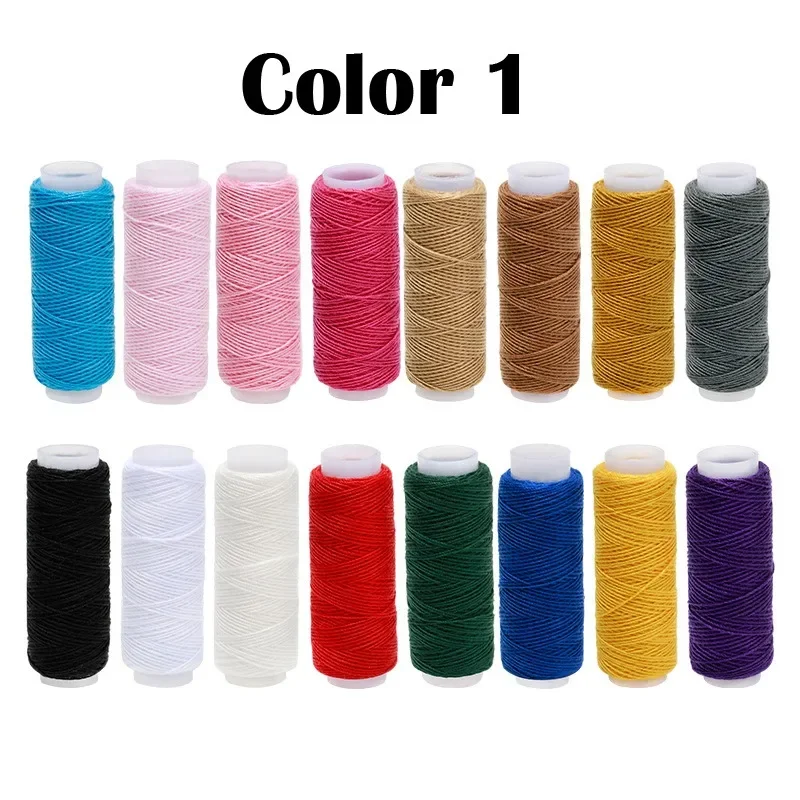 16 Colors/Set Denim Sewing Thread 100% Polyester Thick Jeans Thread Hand Stitching Canvas Coarse Cloth Sofa Yarn