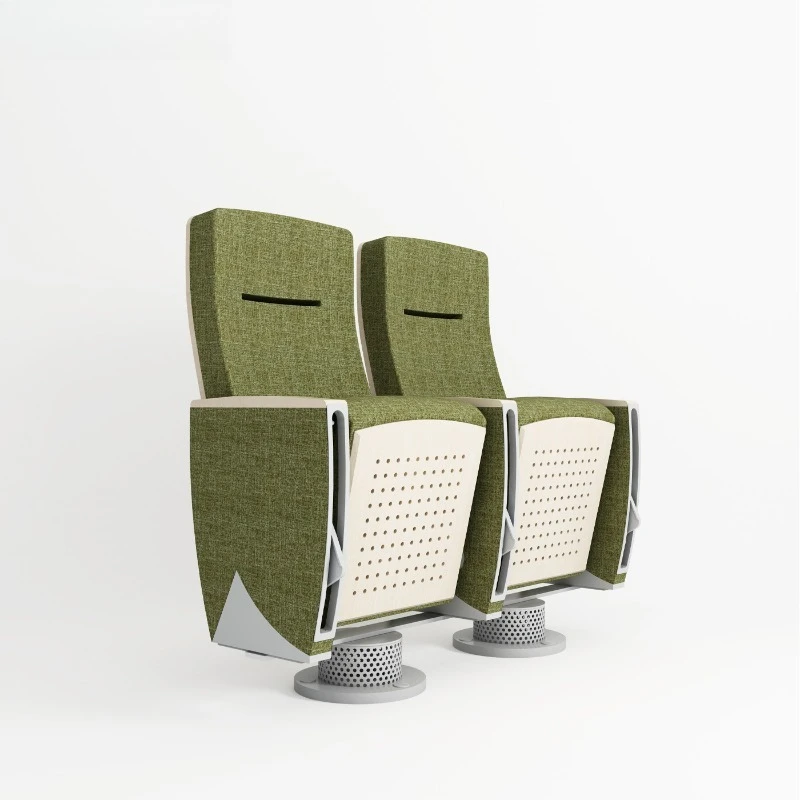 Auditorium Chairs Ladder Classroom Lecture Hall Seats, Ventilated Wood Panel Fabric Chairs with Tables