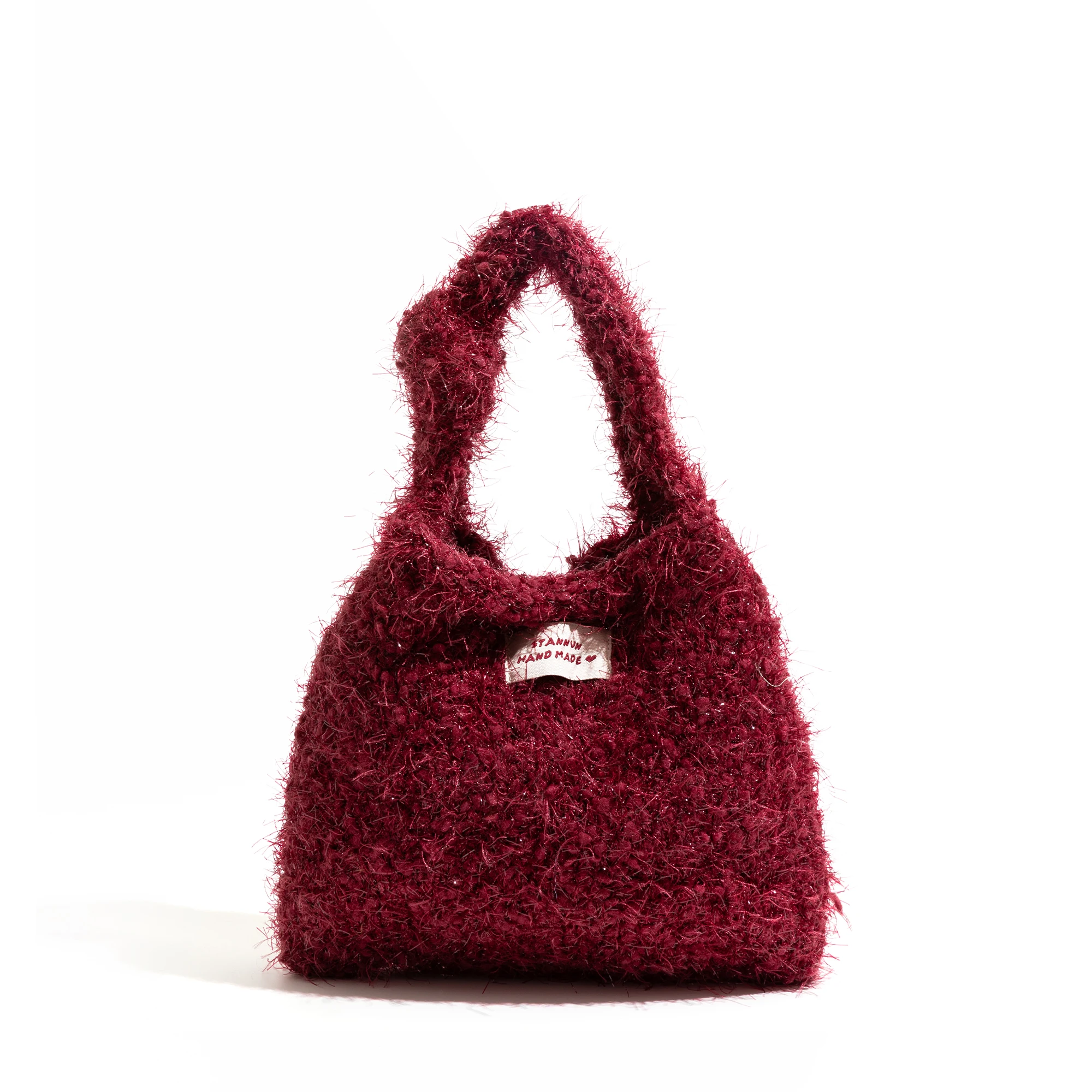 Knitted Colorful Soft Hobos Bag, Cute and Sweet Korean Style Version Handbag, Daily Casual Wallet Phone Bag Women's Bags