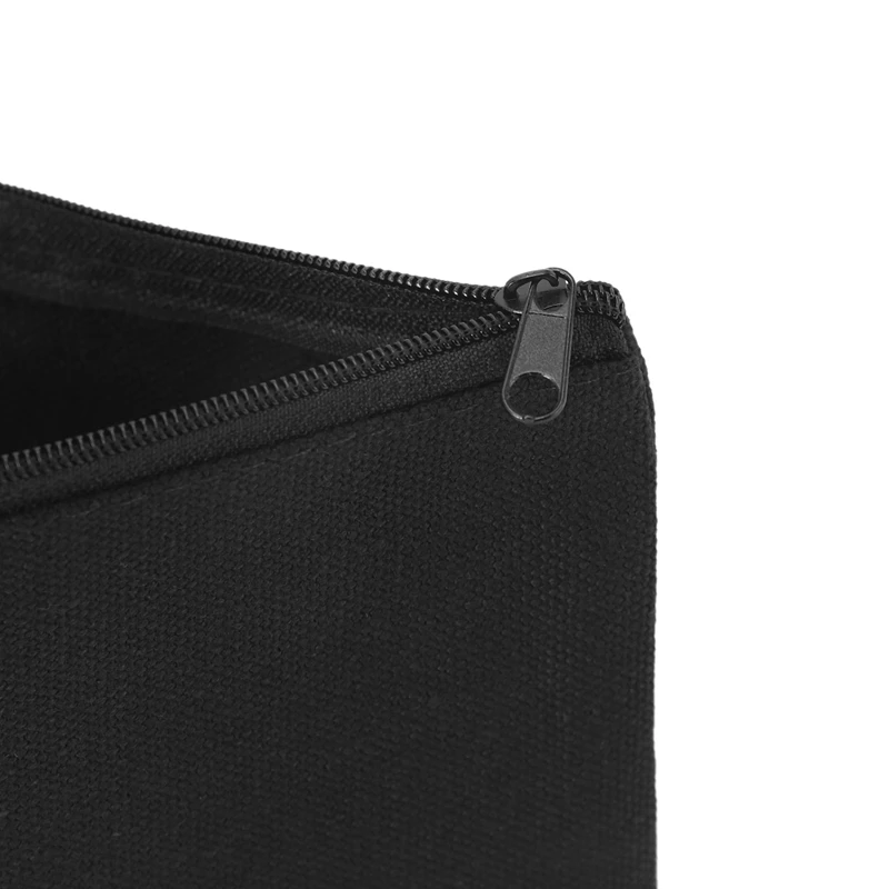 120 ชิ้นผ้าใบซิปกระเป๋ากระเป๋าผ้าใบแต่งหน้ากระเป๋าดินสอ Blank DIY Craft กระเป๋าสําหรับเดินทาง DIY Craft โรงเรียนสีดํา