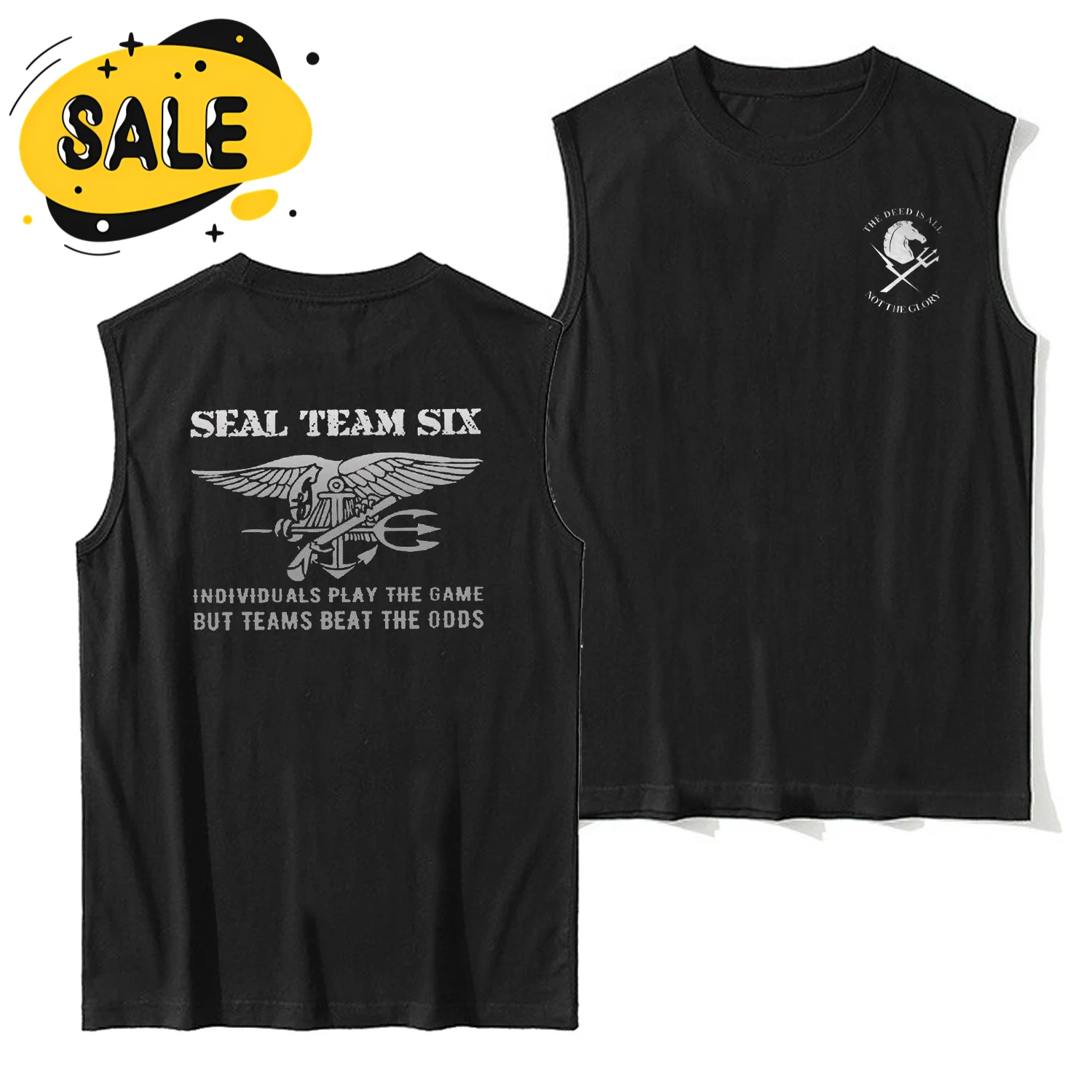 Naval Seals NSWDG Seal Team 6 Six DEVGRU Black Squadron Tanktop 100% Cotton O-Neck Summer Casual Mens Vests Sleeveless T-shirt
