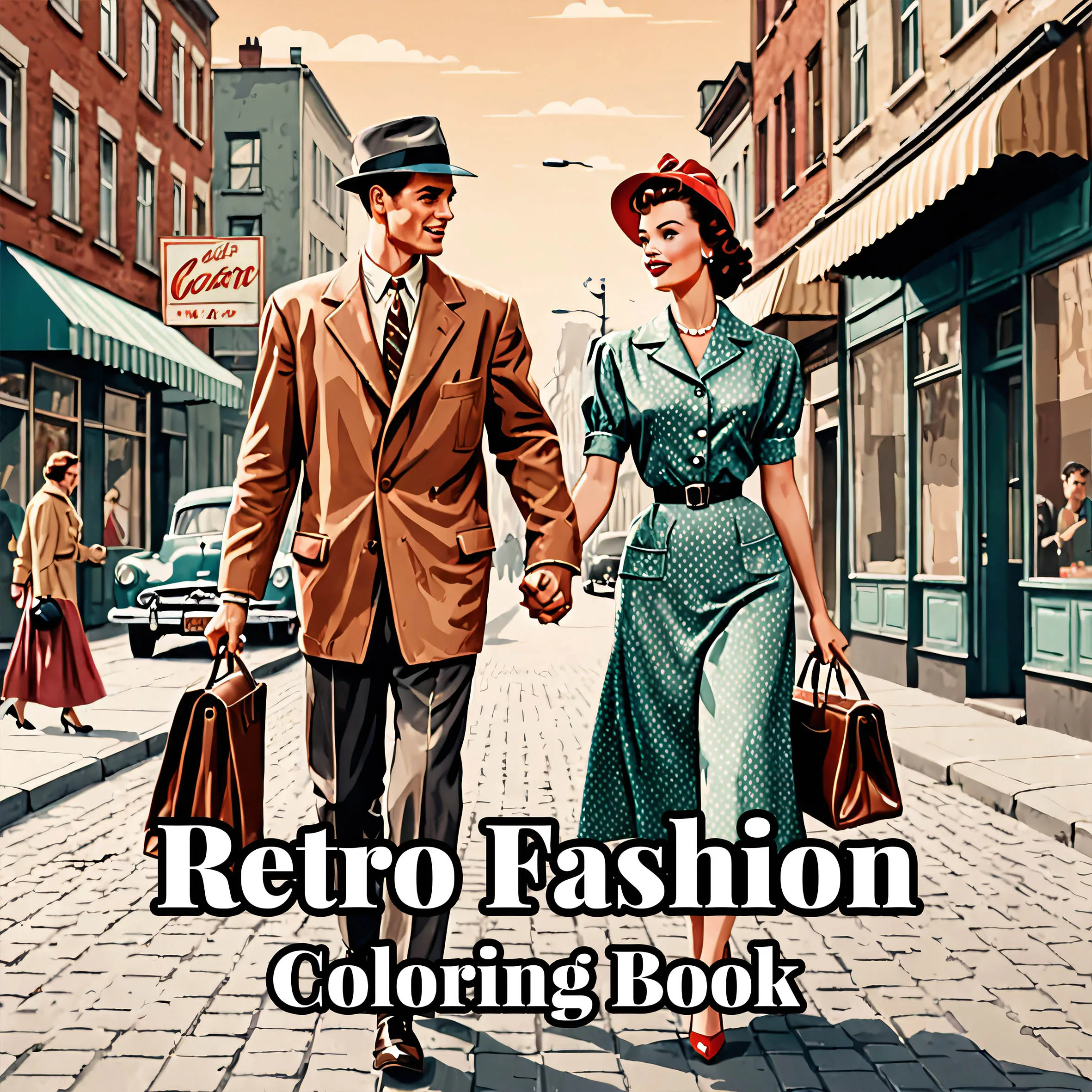 1 PC 26 Pages Retro Fashion Coloring Book Artistic & Creative Expression Perfect for Relaxation for Teens Adults Perfect Gift