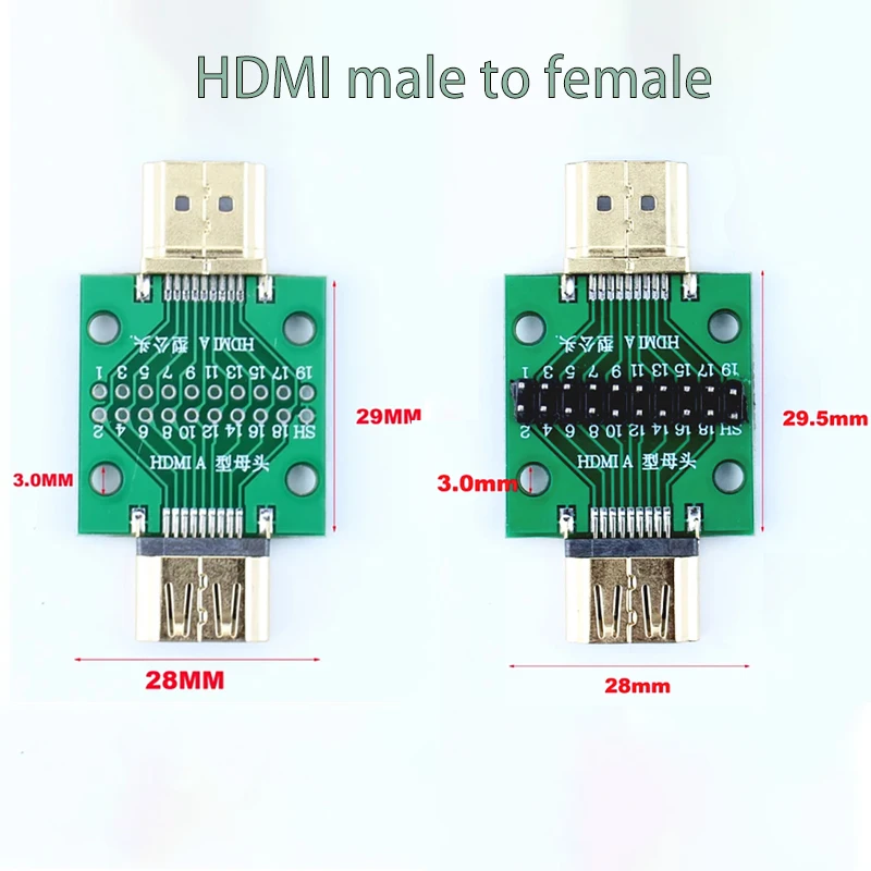 HDMI A Rotating A Mother Test Board with PCB Board Adapter Type A Rotating Mother Seat Mutual Conversion Circuit Board Fixture