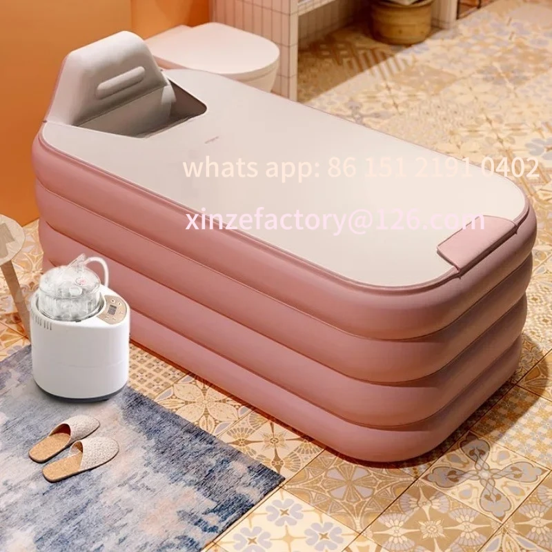 Customizable Full Body Spa Home, Inflatable Bathtubs Dormitory Bidet, Bath Barrel Outdoor Travel, Camping Adult Tub Bathroom Fol