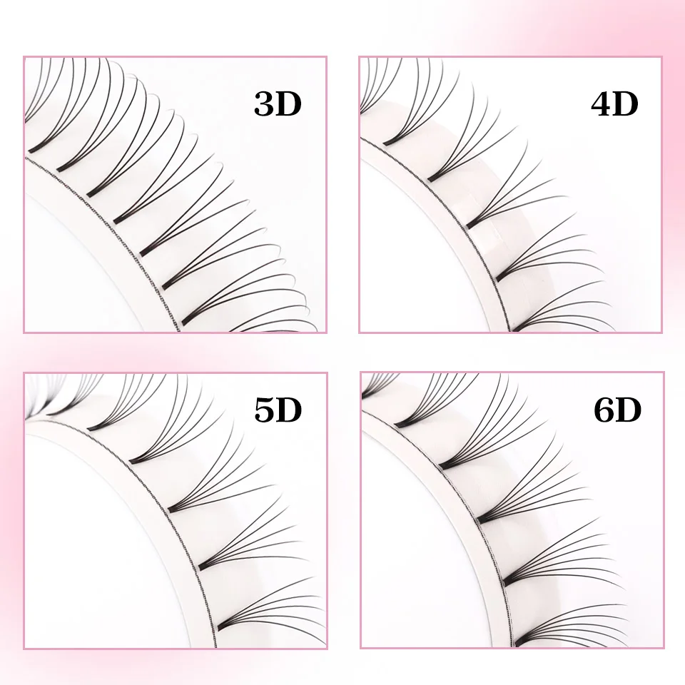 AGUUD Soft Natural Premade Volume Fans Short Stem 3d/4d/5d/6d Russian Volume Professional Eyelash Extension Faux Mink Lash Cilio