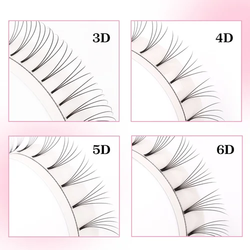 Imagen 2 del producto AGUUD suave Natural prefabricado volumen Fans tallo corto 3d/4d/5d/6d volumen ruso extensión de pestañas profesional imitación visón pestañas Cilio