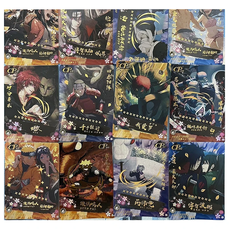 Anime NARUTO Rare CP Refraction Foil Hyuga Hinata Haruno Sakura Tsunade Darui Toys for boys Collectible Cards Birthday Present