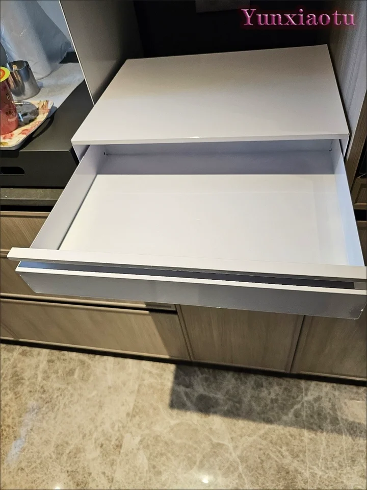Kitchen Pull-out Tray Microwave Oven Rack Drawer Board Countertop Storage Organizer for Home Appliance Space Saving
