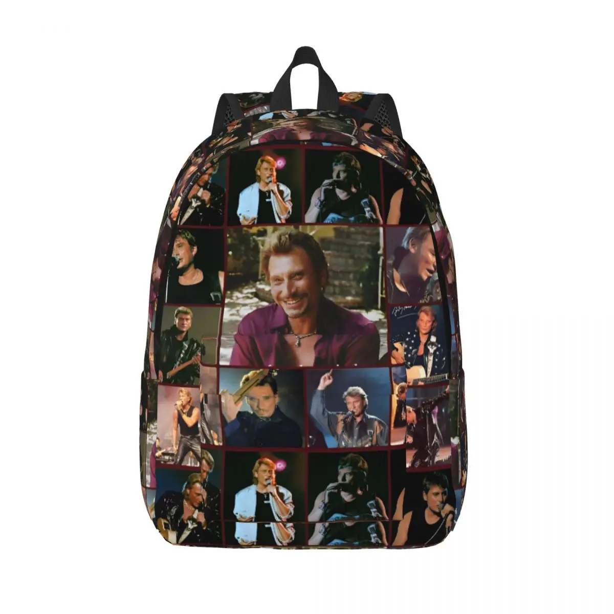 Mochila de moda Johnny Hallyday, mochila de trabajo para estudiantes, música Rock Star, cantante francés, mochila para hombres y mujeres, bolsas de lona para ordenador portátil