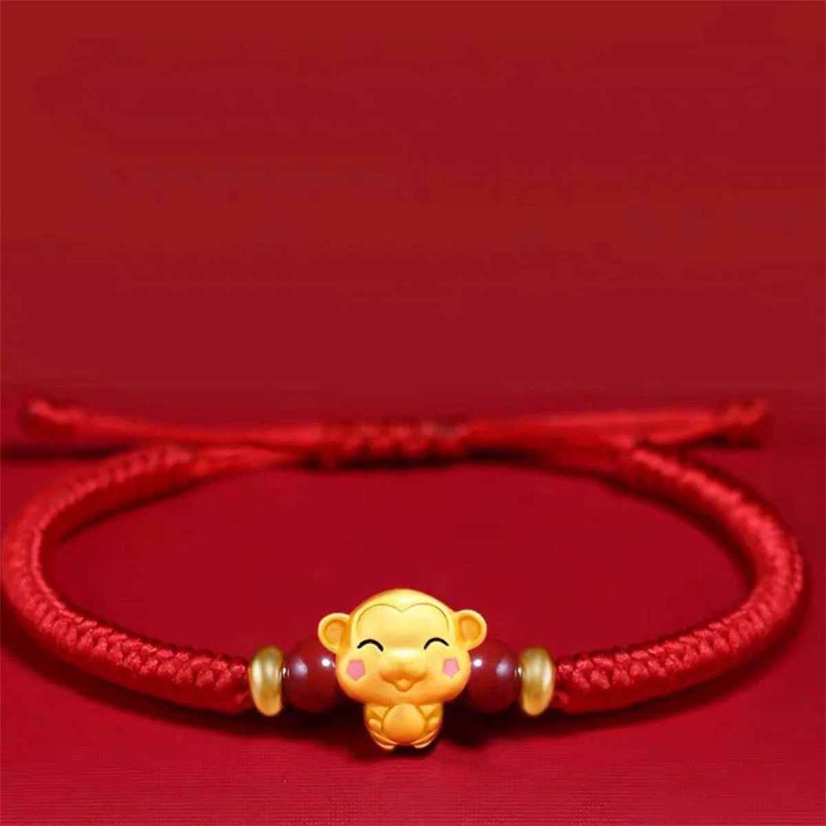 2025 Snake Year Lucky Red Rope Armband Chinese Stijl 12 Zodiac Animal Amulet Armbanden Mannen Vrouwen Handgemaakte Sieraden Verjaardagscadeau