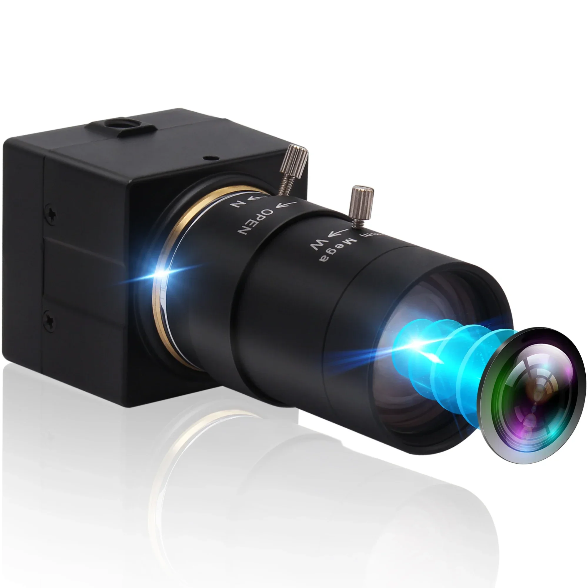 ELP 4K 30fps Ultra HD USB Webcam IMX415 High Resolution USB Camera with 5-50mm Varifocal Manual Zoom Lens for Live Stream