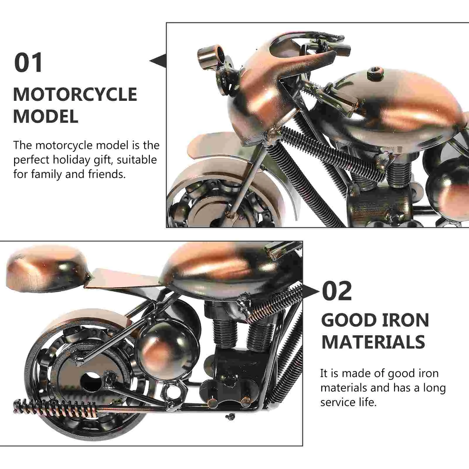 Household Motorcycle Model Man Kids Travel Toys Motorbike Small Sculpture Iron Men Room Ornament