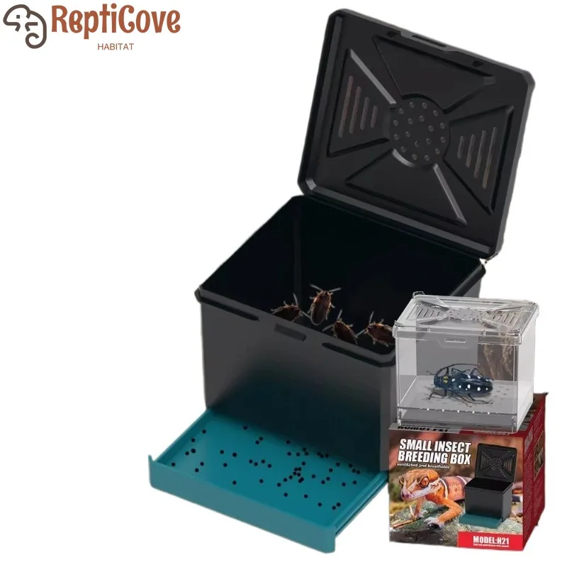 Cajas de Cría Ventiladas Pequeñas para Insectos, Reptiles, Arañas, Mantis, Grillos, Hábitat de Escalada, Prevención de Escape, Observación
