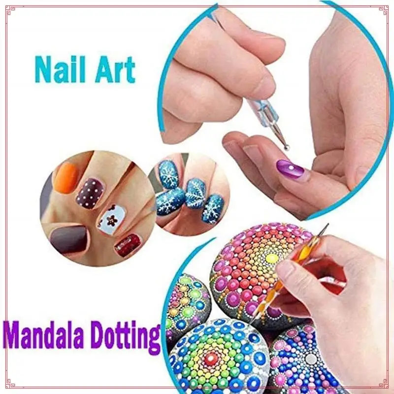 

Mandala Dotting Tools, 78Pcs Mandalas Painting Stencil Kits Pen Dotting Tools Brushes Mandala Stencil Ball Paint Tray