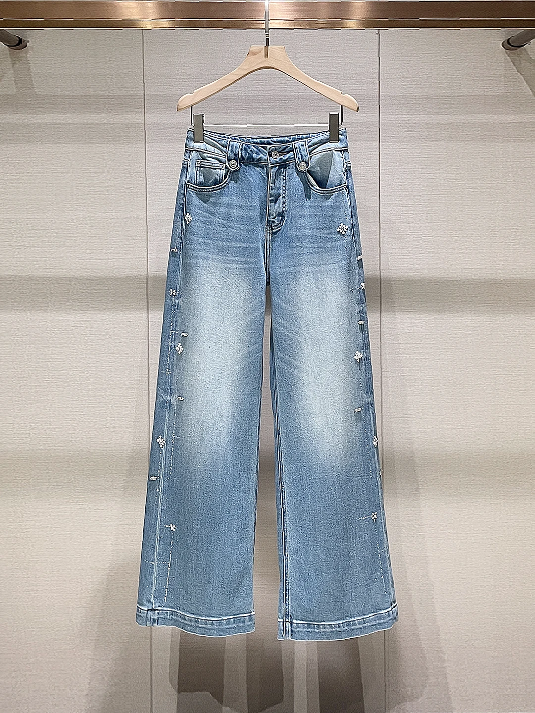 

Slimming High Waist Wide Leg Jeans Women's Spring New Sle Blue Casual Waed Denim Pants American Retro Straight Cut Trousers