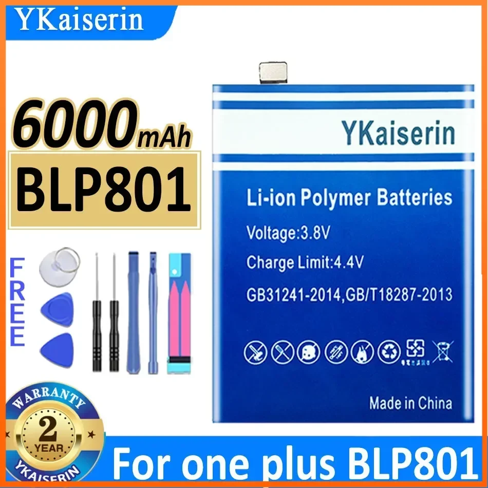 

YKaiserin BLP801 Replacement Battery For OPPO Oneplus 8T 9R One Plus 9R 8T 4500mAh Cell Phone Batterie + Tools Warranty