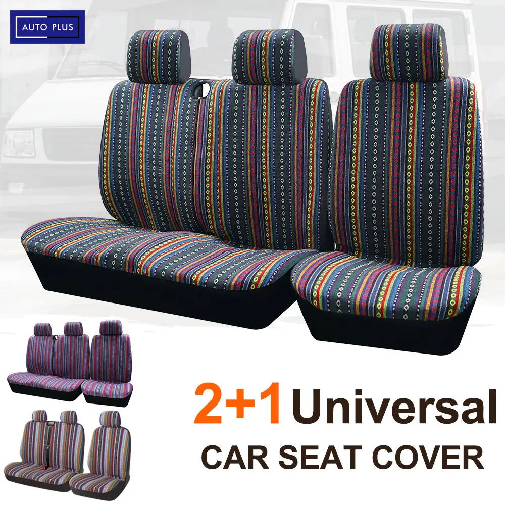 2+1 Uniwersalne pokrowce na fotele samochodowe w paski do Iveco Daily do Ford Transit do Sprinter 02 do Opel Vivaro 2006