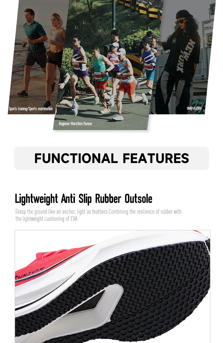 IRUNSVAN Rapid 5.0 Prro Marathon Running Shoes Carbon Plate Breathable Shock Absorbent Outdoor Sports Shoes Men's Shoes