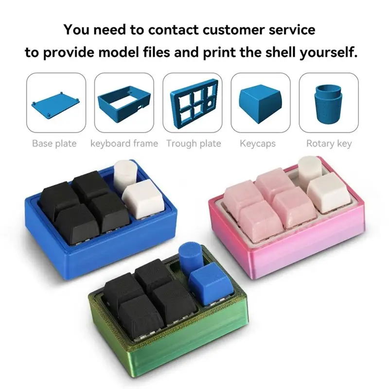 M51K-DIY 3D Printing Mini Keyboard Kit DIY RGB Mechanical Keyboard Button Customization For Win/Macos DIY Gift