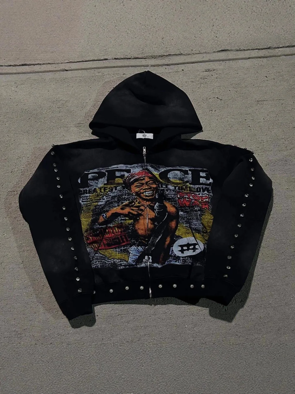 2026 new American hip-hop loose hoodie street art graffiti print unisex trendy fashion hoodie punk Y2K retro personality niche
