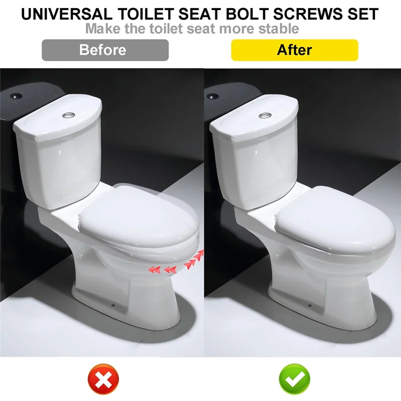 

ABHB-Универсальный комплект сменных винтов для сиденья унитаза из 2 предметов, сверхмощные болты для надежной посадки