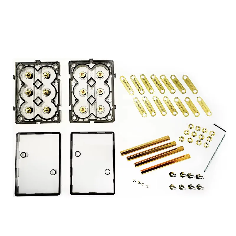 2s4p 1s8p 4s2p transparente emendável 21700/18650 caixa de bateria soldagem a ponto livre diy suporte de armazenamento de energia