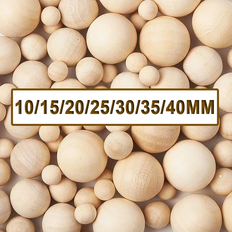 

Wood Ball Unfinished Wood Craft Balls Design in 7 Sizes Unfinished Round Wooden Balls for DIY Craft Projects Jewelry Making Art