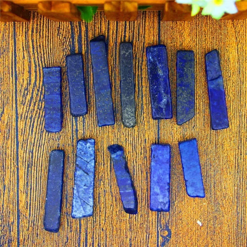 Irregular Rectangle Lapis Lazuli Amethysts Necklace Vintage Handmade Natural Stone Necklace For Women Stainless Steel Jewelry