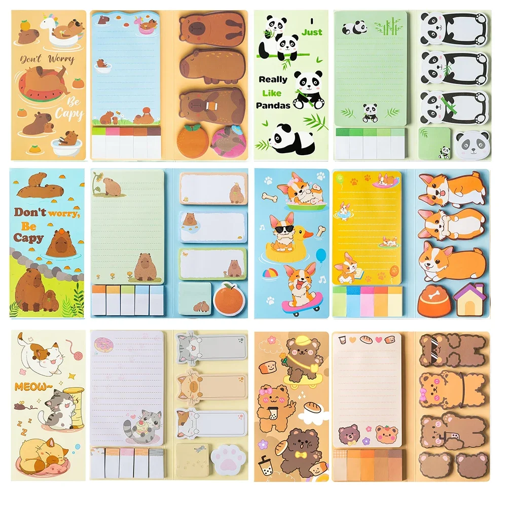 550 Sheets Animal Combination Sticky Notes Students Memo Message Paper Scrapbooking Decorative Stationery