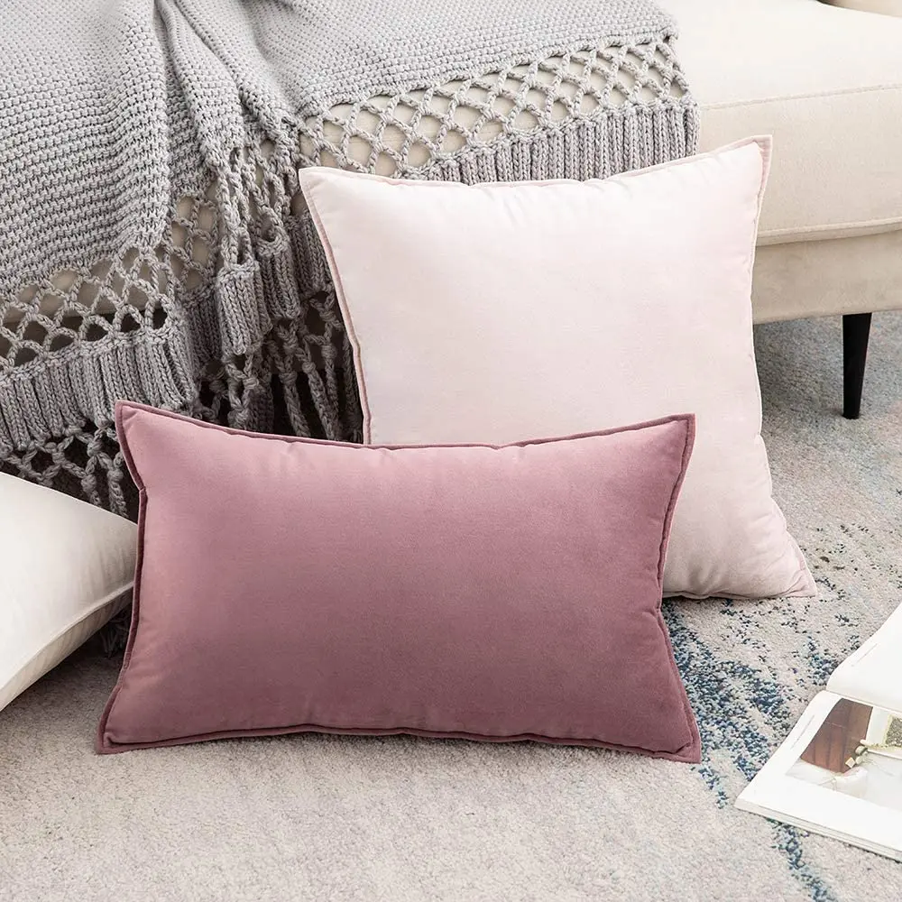 

Colorful Velvet Pilow Cover Soft Cushion Cover Home Decor Nordic Style For Living Room 45x45cm Cushion Farm Style Soild Color