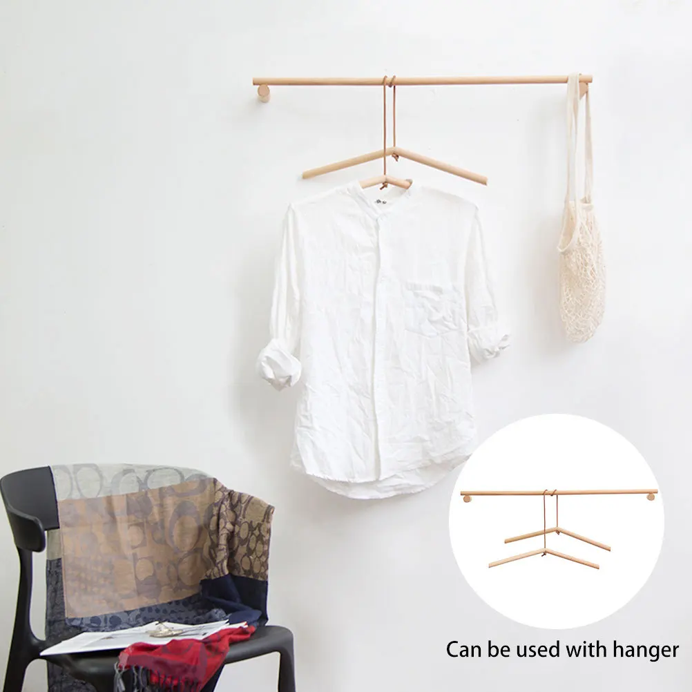 

1Pcs Bright Clean Wooden Towel Holder Simple Rack No Punch Hanger for Bathroom 45Cm Towel Rack Rustic Bathroom Accessories