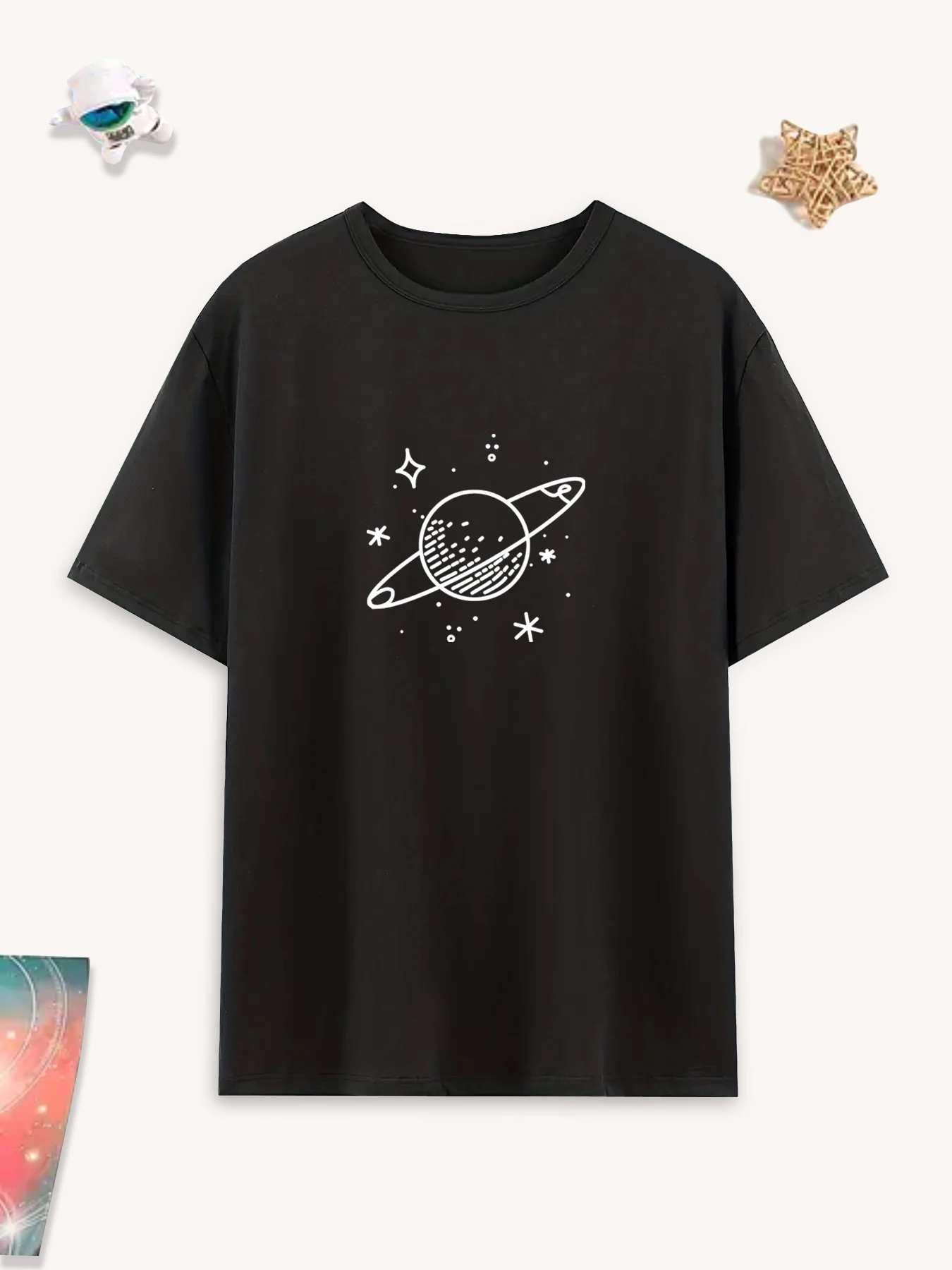 Conjunto de ropa para el hogar y pijamas con estampado de planetas
