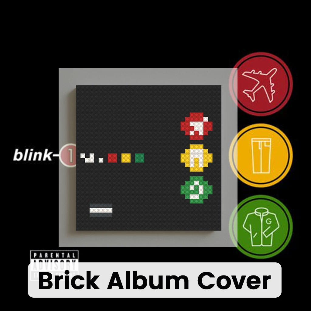 

Blink 182 Album Cover Pixel Art Building Blocks Mosaic Wall Decor Pop Punk Rock Music Brick Painting Gift Home Decoration
