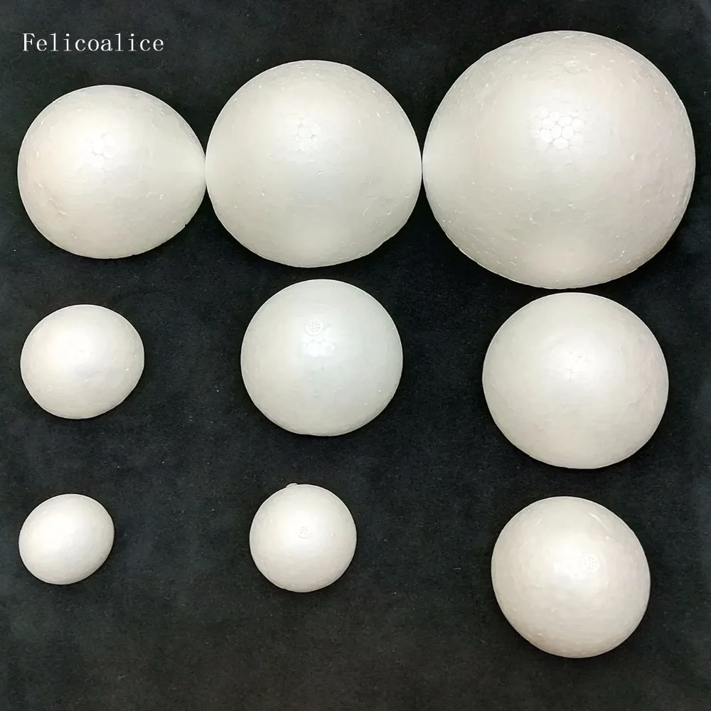 5cm 200 stücke halbrunde feste Polystyrol Styropor Schaum kugeln für Kinder basteln DIY 1,97 Zoll/50mm Weihnachts dekoration für zu Hause – Detail 7