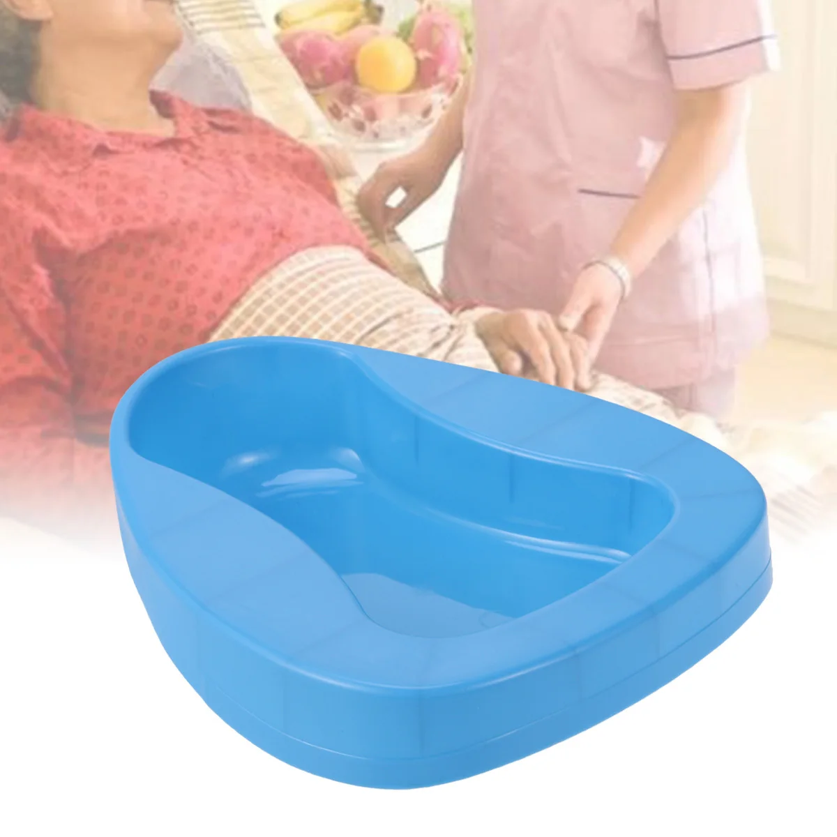 

Plastic Bed Pan For Bedridden Elderly Patients Home Hospital Use Universal Size Blue Durable Medical Toilet Bowl Suitable For