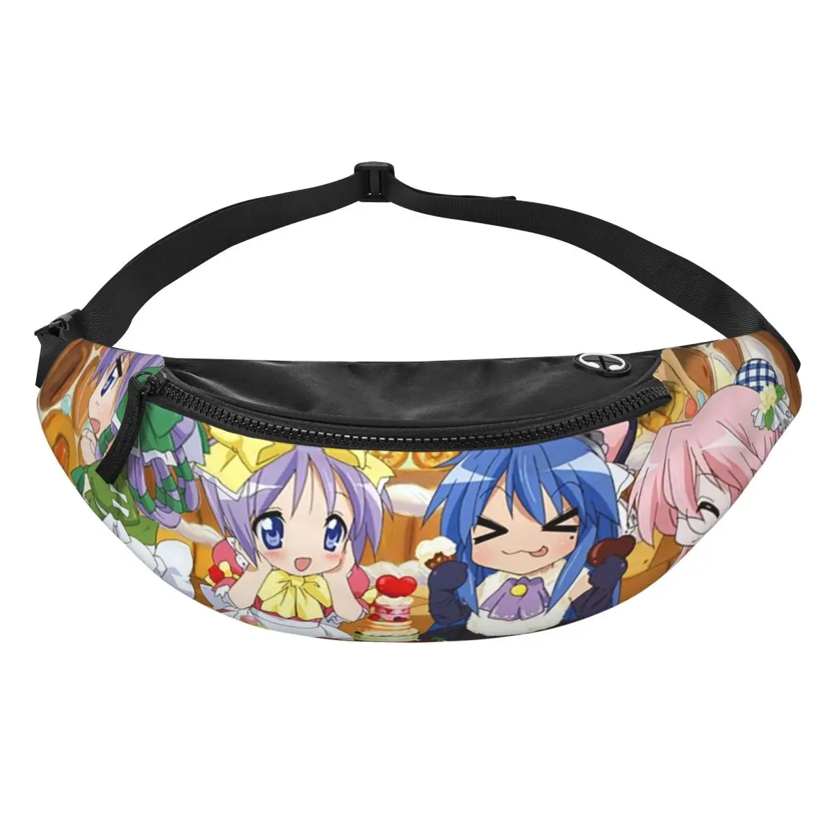 

Lucky Star Anime Lucky Star Anime Fanny Pack Men Women Crossbody Adjustable Waist Bag Travel Running Phone Pouch