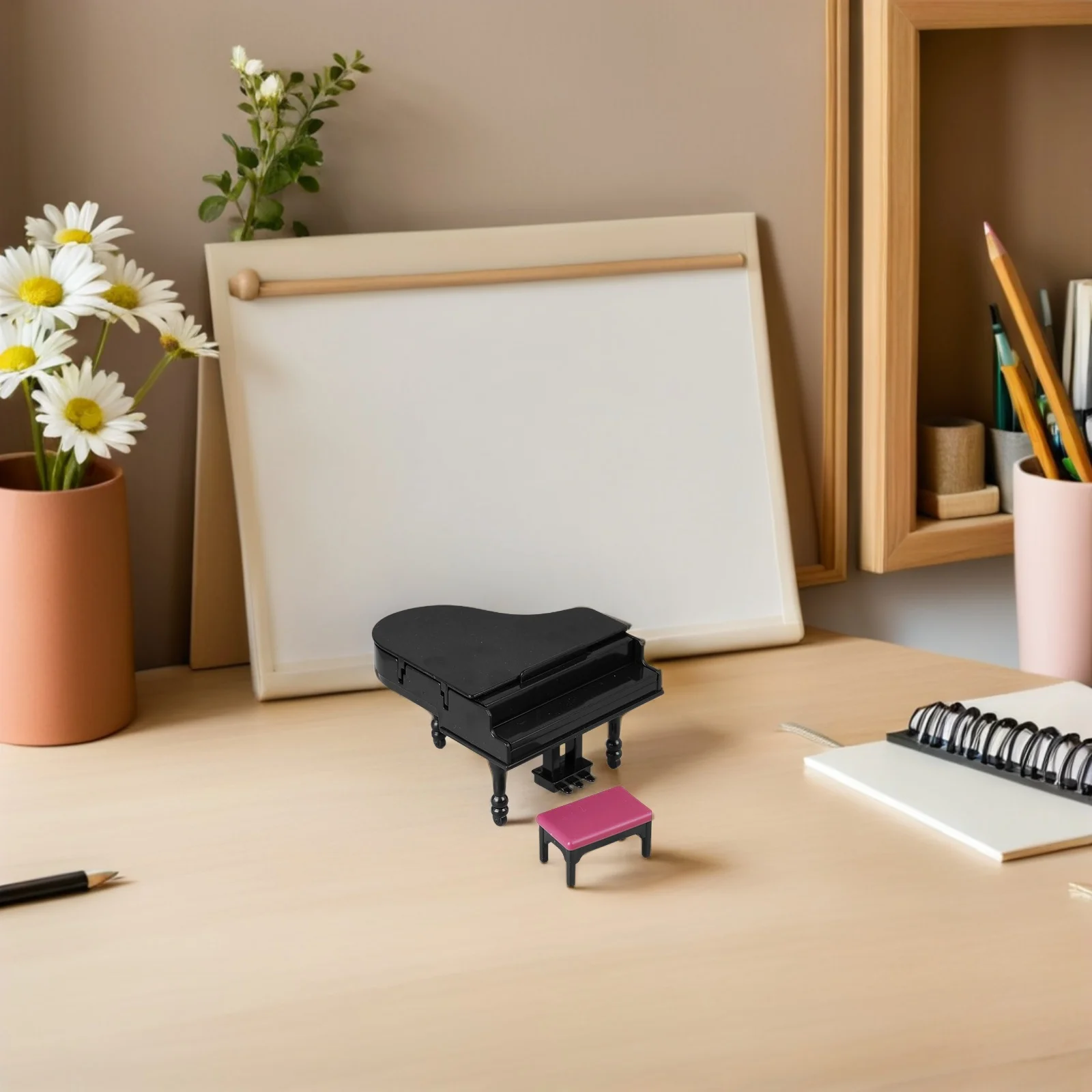2set Miniatur Klavier: Mini Grand Für Puppenhaus Mini Möbel Winzige Musikinstrumente Pretend Spielen Klavier Simulation Aufrecht