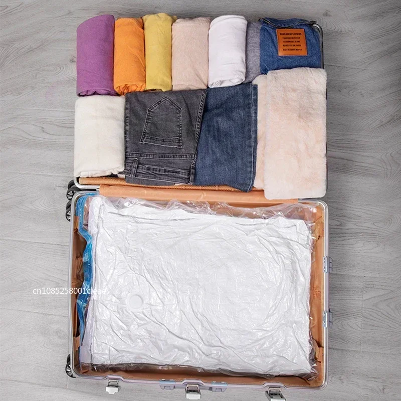1/3/5 Stück Vakuum-Aufbewahrungsbeutel für Kleidung, Bettwäsche, platzsparende Beutel, Aufbewahrung von Vakuum-Dichtungspaket, faltbare komprimierte Organizer-Tasche – Detail 9
