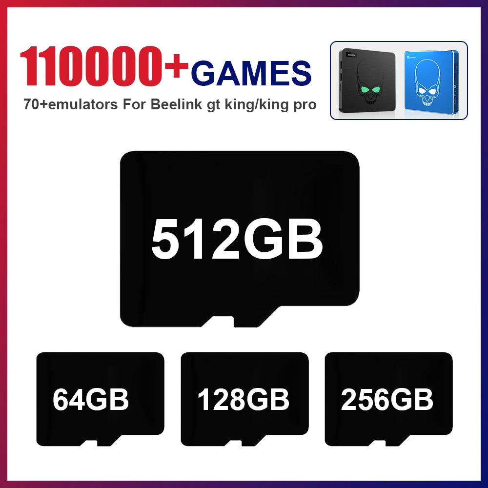 

Game Card Used For S922X Beelink GT King/King Pro Game Console For SS/PSP/PS1/NDS/N64/DC/MAME/NES 70+emulators with 110000+Games