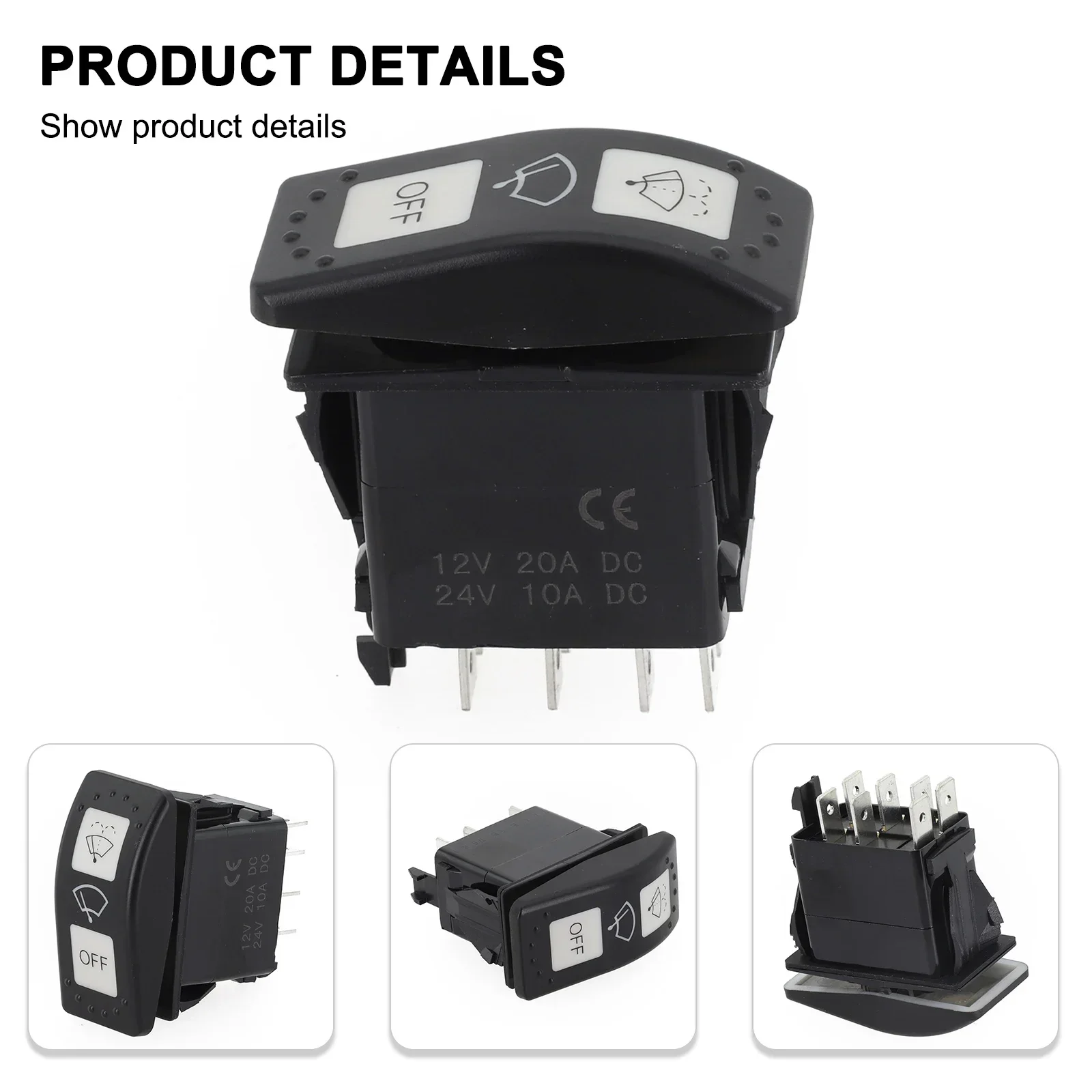 1pcs Windshield Wiper Momentary Rocker Control Switch 710004941 For Can-Am For Defender For Maverick Rocker Switch