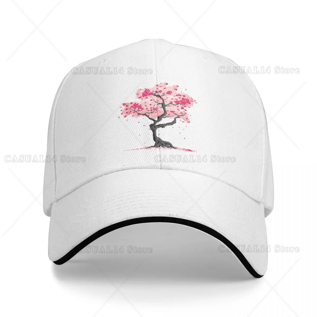 

Japanese Sakura Cherry Blossom Tree Adult Baseball Cap Unisex Four Seasons Female Snapback Caps Sport Sunscreen Hat