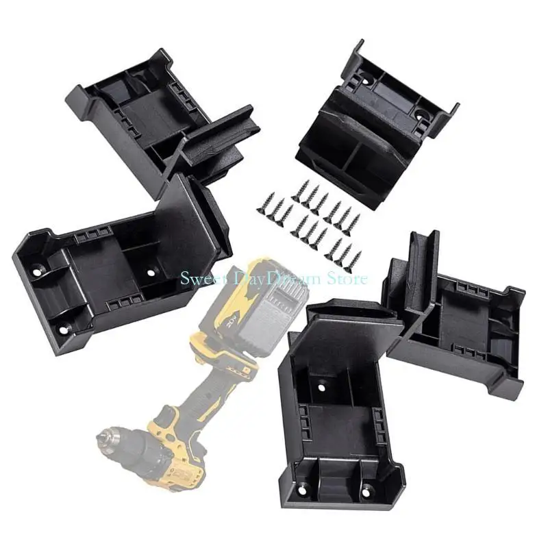 

Y88C 5Pcs 18V/20V Battery Wall Mount Holder Battery Base Bracket Storage Fixing Bracket Battery Mount Fixing Accessories