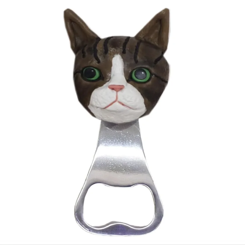 Custom Dog Bottle Opener personalized beer opener cat portrait dog portrait opener for him for pet lover cat head pet bobblehead