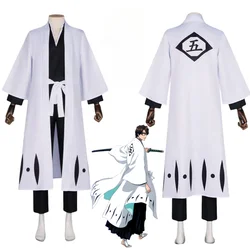 Anime Bleach Aizen Sousuke Cosplay Costume Adult Unisex Thousand Year Blood War Gotei 13 Team 5 Captain Robe Kimono Suit Outfit