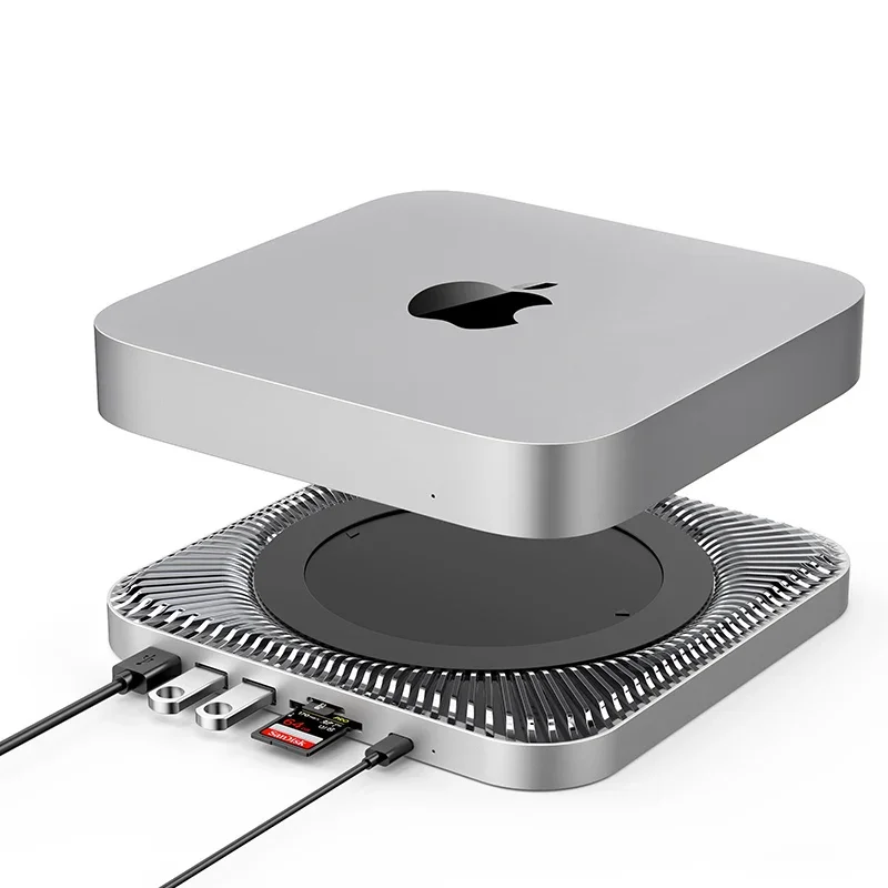 Imagem -03 - Mac Mini Studio Dock Station com Gabinete de Disco Rígido Multi Usb 3.0 sd Leitor de Cartão tf Estender 2.5