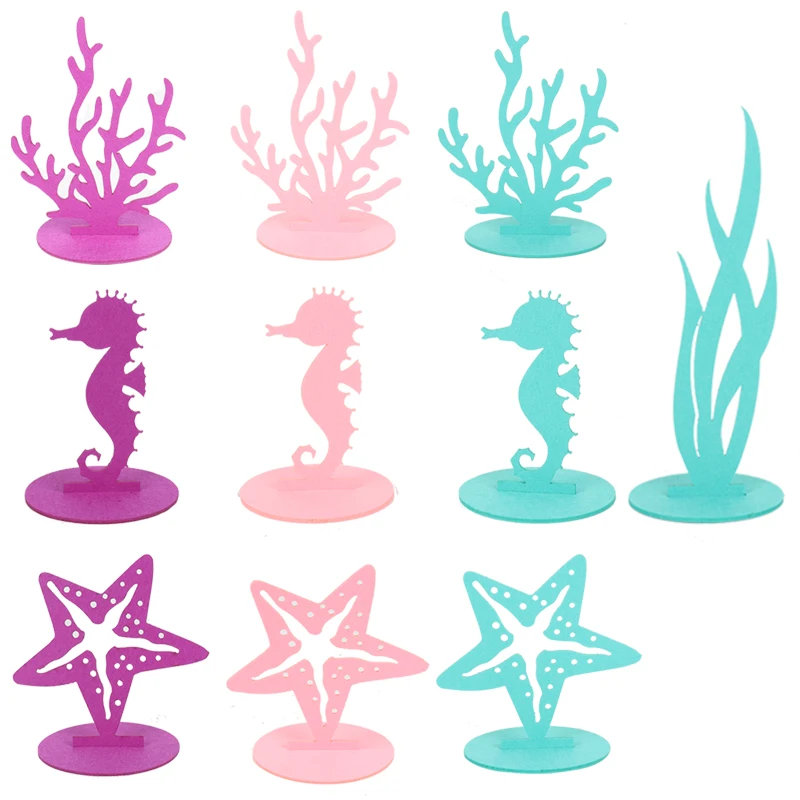 

2p Mermaid Felt Table Decoration Birthday Party Decorations Ocean Party Decorations Baby Showers Christening Party Supplies